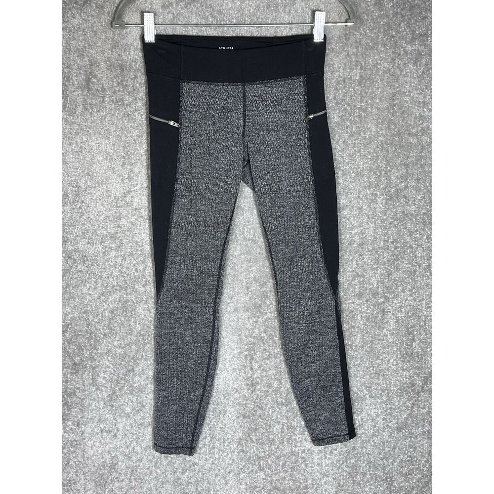 Athleta Girl Herringbone Textured‎ Skinny Leggings Girls Size Large 12 Pockets